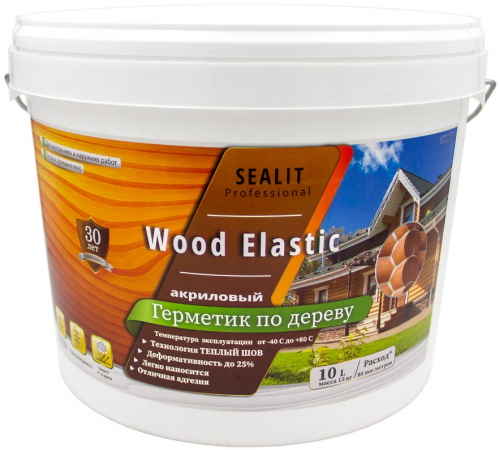 Купить ГЕРМЕТИК - Sealit Wood Elastic для работы с деревянными материалами 10 л в Волгограде, Волгоградская область